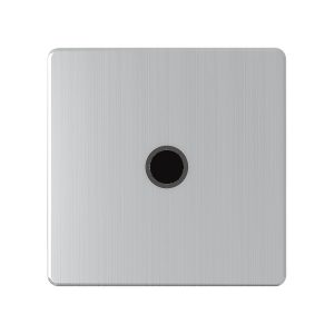 20A Flex Outlet – Brushed Chrome Black Insert (Screwless Range)