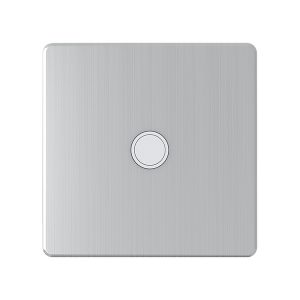 20A Flex Outlet – Brushed Chrome White Insert (Screwless Range)