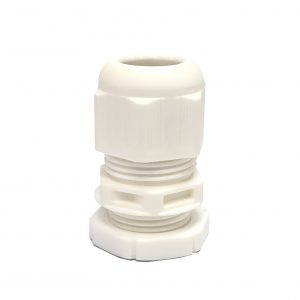 20mm Cable Gland With Locknut White - Image 1