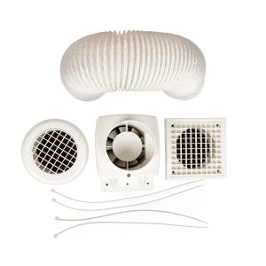 100mm (4") Timer Shower Fan Kit