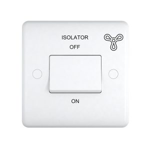 1 Gang Triple Pole 10A Fan Isolator Switch (Smooth Edge) - Image 2
