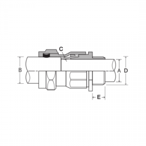 CW Brass Armoured Gland 20mm - S - Image 2