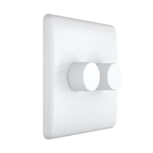 2 Gang 2 Way Dimmer (Smooth Edge)