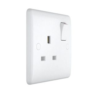 1 Gang 13A Switched Socket (Smooth Edge) - Image 1