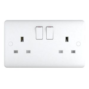2 Gang 13A Switched Socket (Smooth Edge) - Image 2