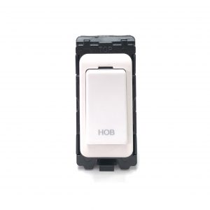 20A Double Pole Grid Switch Marked "Hob" - White