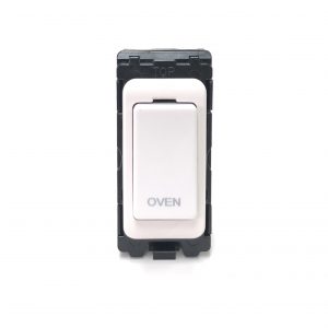 20A Double Pole Grid Switch Marked "Oven" - White