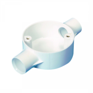 20mm 2 Way Through Box White