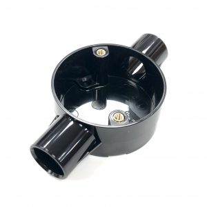 20mm 2 Way Through Box Black