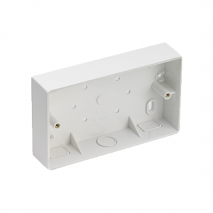 2 Gang 32mm Round Corner PVC Pattress Universal Entry