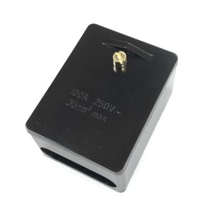 100A Single Pole Connection Box Black