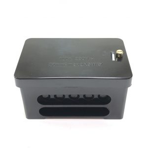 100A Double Pole Connection Box Black