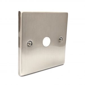 20A Flex Outlet – Brushed Chrome White Insert (Decorative Range) - Image 1