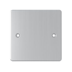 1 Gang Blank Plate – Brushed Chrome (Flat Plate Range)