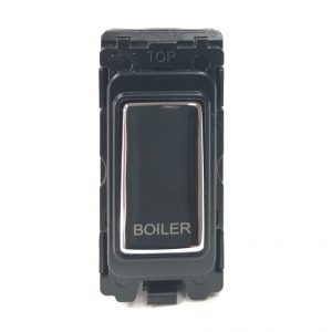 20A Double Pole Grid Switch Marked “Boiler” – Polished Chrome