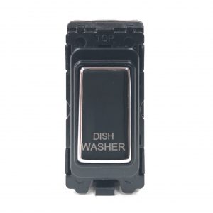 20A Double Pole Grid Switch Marked “Dish Washer” – Polished Chrome