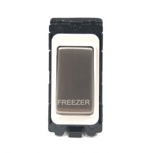 20A Double Pole Grid Switch Marked “Freezer” – Brushed Chrome - Image 2