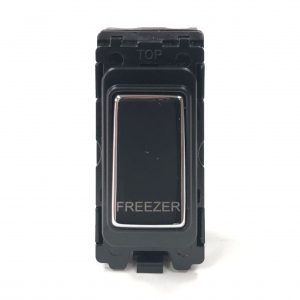 20A Double Pole Grid Switch Marked “Freezer” – Polished Chrome