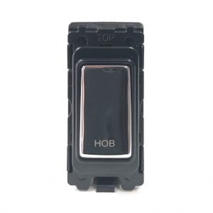 20A Double Pole Grid Switch Marked “Hob” – Polished Chrome