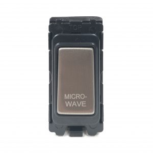 20A Double Pole Grid Switch Marked “Microwave” – Brushed Chrome