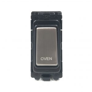 20A Double Pole Grid Switch Marked “Oven” – Brushed Chrome