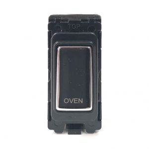 20A Double Pole Grid Switch Marked “Oven” – Polished Chrome
