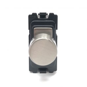 400W 2 Way Push Dimmer Grid Module Brushed Chrome