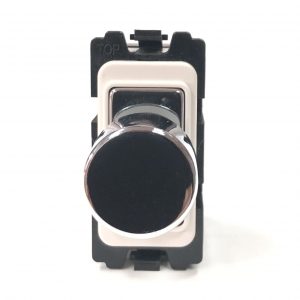 400W 2 Way Push Dimmer Grid Module Polished Chrome - Image 2