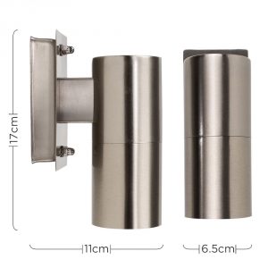 IP44 Stainless Steel Down Wall Light - Image 4