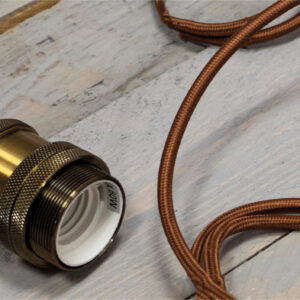 Vintage Quad E27 Pendant 1.8M Antique Gold - Image 5