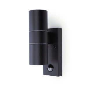 Coral Up/Down Wall Light With PIR Black
