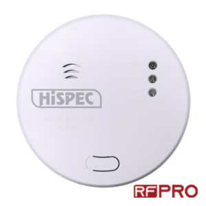 Hispec RF Pro Radio Frequency Fast Fix Mains Carbon Monoxide Detector with 10yr Rechargeable Battery Backup