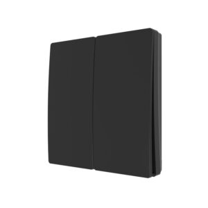 Konect 2 Gang Kinetic Push Switch Matt Black