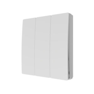 Konect 3 Gang Kinetic Push Switch Matt White