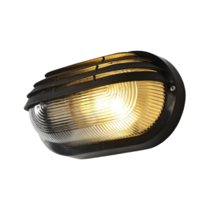 Puck Oval Eyelid Bulkhead IP44 Black