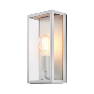 Minerva Box Lantern Silver IP44 - Image 1