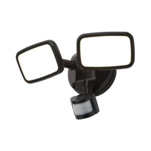 Lynn PIR Twin Security Spotlight Black IP65 - Image 1