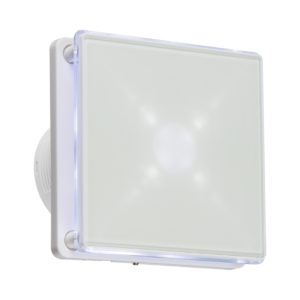 100mm (4") LED Backlit Extractor Fan With Timer - White - Image 1