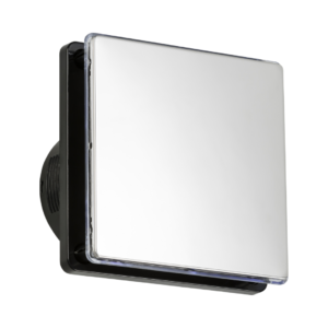 100mm (4″) LED Backlit Extractor Fan With Timer - Polished Chrome