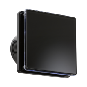 100mm (4″) LED Backlit Extractor Fan With Timer – Black