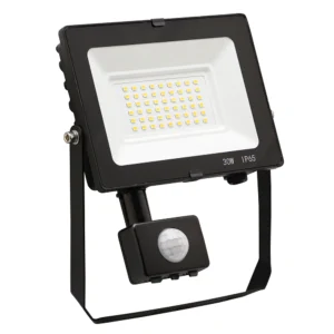 30W Comet PIR Floodlight 4000K IP65 Black