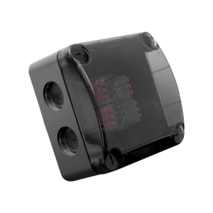 Q-NECT 85x85x52mm IP66 Weatherproof Enclosure With Semi-Transparent Lid Anthracite Grey