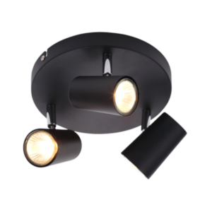 Harvey 3 Light Plate Spotlight Black