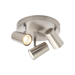 Harvey 3 Light Plate Spotlight Satin Nickel