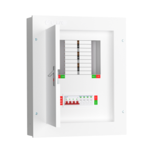 Live 6 Way Three Phase Board c/w 125A Main Switch Incomer & SPD